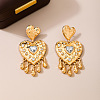 Valentine's Day Alloy Rhinestone Dangle Stud Earrings WG89787-01-1