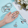 5Pcs 5 Styles Plastic Bowknot Pendant Decorations KEYC-BBC0001-14-3