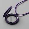 Blank Living Floating Memory Crystal Rhinestone Flat Round Locket Necklace NJEW-WH0002-12E-1
