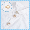 4Pcs Alloy Rhinestone Cufflinks HJEW-NB00217-4