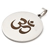 Anti-Tarnish 304 Stainless Steel Pendants STAS-R134-01P-01-2