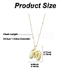 1Pc Initial Letter Brass Pendant Necklaces NJEW-YW0001-24M-3