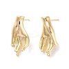 Brass Stud Earring Findings KK-E107-10G-1