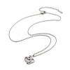304 Stainless Steel Crystal Rhinestone Heart Pendant Cable Chain Necklaces for Women LS-NJEW-Z056-01B-P-4