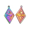 Ion Plating(IP) 304 Stainless Steel Pendants STAS-L020-038RC-1