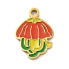 Ion Plating(IP) 304 Stainless Steel Enamel Pendants STAS-Q301-15G-1