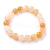 Natural Topaz Jade Beads Stretch Bracelets BJEW-F380-01-C07-1