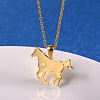Cute Cartoon Animal 304 Stainless Steel Pendant Necklaces QV5065-17-1
