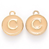 Golden Plated Alloy Enamel Charms X-ENAM-S118-06C-1