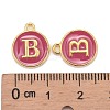 Golden Plated Alloy Enamel Charms X-ENAM-S118-08B-3