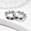 Brass Micro Pave Cubic Zirconia Huggie Hoop Earrings LS-EJEW-K083-34P-A-4