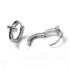Non-Tarnish 316 Stainless Steel Cross Hoop Earrings for Men Women EJEW-C045-02-2