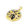 Brass Micro Pave Cubic Zirconia Pendants KK-E111-07G-2