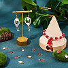 Light Gold Plated Alloy Enamel Pendants ENAM-SC0002-74-4