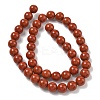 Grade A Natural Red Jasper Bead Strands G-P075-36-8mm-5