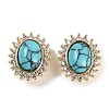 Synthetic Turquoise Sew on Rhinestone KK-P283-02B-G-1