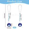 Resin Flat Round with Evil Eye Car Pendant Lucky Hanging Decor HJEW-AB00015-2