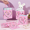 Heart Flower Thank You Printed Paper Storage Gift Tote Bags for Wedding Party Gift Wrapping Bags ABAG-WH0038-77A-3