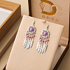 Alloy Resin Dangle Earrings FS-WG73BC7-11-1