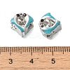Rack Plating Alloy Enamel European Beads PALLOY-S189-44P-2
