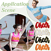 4Pcs 4 Colors Towel Embroider Thread Iron on/Sew On Patches PATC-FG0002-85-5