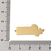 304 Stainless Steel Dark Orange Enamel Connector Charms STAS-P377-12G-3