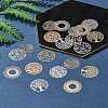 20Pcs 10 Styles Rack Plating Brass Hollow Out Connector Charms KKC-FS0001-02-10