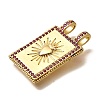 Brass Micro Pave Cubic Zirconia Pendants KK-U055-06B-02-2