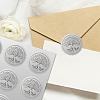 34 Sheets Silver Foil Embossed PET Picture Sticker DIY-WH0528-024-6
