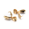 201 Stainless Steel Pendant Pinch Bails STAS-P223-16G-2
