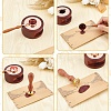 Brass Wax Seal Stamp with Wood Handle AJEW-WH0412-0291-3