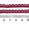 Baking Paint Pearlized Glass Pearl Round Bead Strands HY-Q330-8mm-14-4