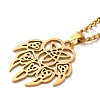 201 Stainless Steel Irish Knot Pendant Necklaces NJEW-D066-01G-1