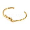 Ion Plating(IP) 304 Stainless Steel Cuff Bangles for Women BJEW-D048-08G-2