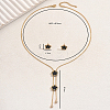 Stainless Steel Shell Heart Flower Fan Tassel Jewelry Set for Women XK7928-1-2