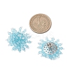 Flower Handmade Glass Seed Beads Stud Earrings EJEW-MZ00680-01-4