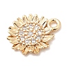 Brass Micro Pave Cubic Zirconia Pendants KK-A277-31G-2