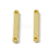 Rack Plating Brass Letter Connector Charms KK-C007-38G-I-2