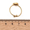 Triangle 304 Stainless Steel Open Cuff Bangle Makings with Bezel Tray SA-CBABF3F-04G-03-3