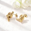 304 Stainless Steel Knot Stud Earrings EJEW-K268-45G-2