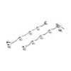 Round Plastic Pearl Beaded Long Chain Dangle Stud Earrings STAS-D179-04P-01-2
