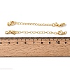 Brass Micro Pave Clear Cubic Zirconia Chain Extender KK-Z149-07G-3