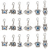4 Sets Evil Eye Pendant Decorations HJEW-NB0001-68-1