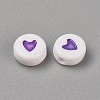 Acrylic Enamel Beads LS-OACR-WH0003-04G-1
