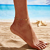 925 Sterling Silver Anklets AJEW-Z029-30G-4