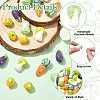 24Pcs 6 Styles Vegetable Theme Handmade Porcelain Beads PORC-CJ0001-25-3
