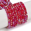Electroplate Glass Beads Strands GLAA-Q105-03C-1