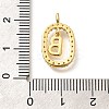 Brass Micro Pave Cubic Zirconia Pendants ZIRC-P123-01G-B01-3