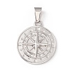 Non-Tarnish 304 Stainless Steel Pendant STAS-E151-04P-1