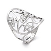 304 Stainless Steel Cuff Rings RJEW-Q002-01P-1